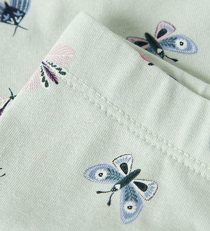 Name It Leggings - NmfVivian - Pale Aqua/Butterflies