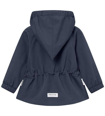 Mini A Ture Softshelljakke m. Fleece - MatWai - Ombre blue