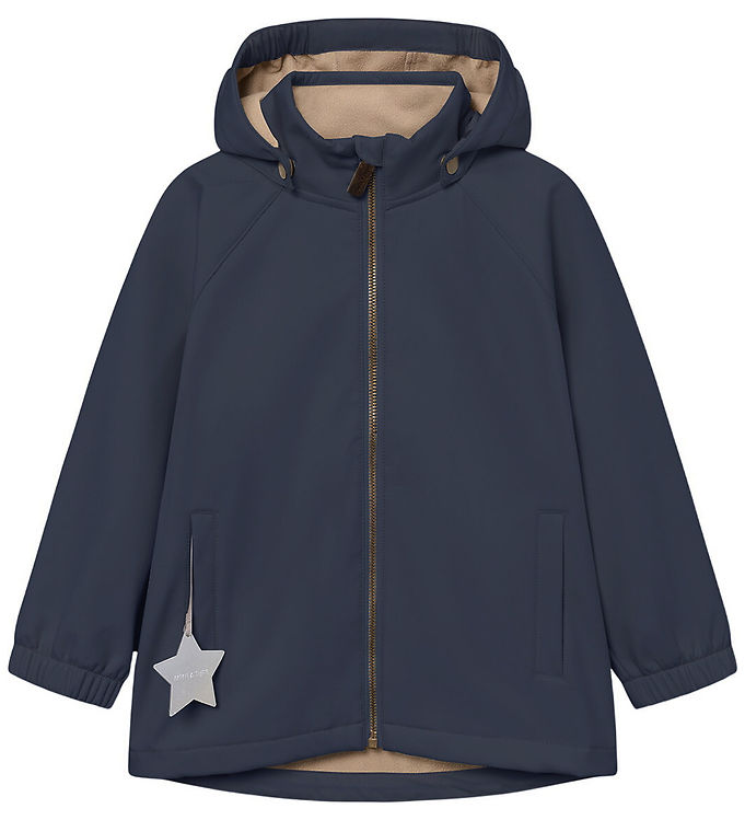 Mini A Ture Softshelljakke m. Fleece - MatAden - Ombre Blue