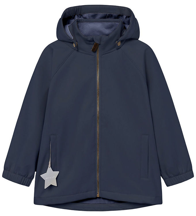 Mini A Ture Softshelljakke m. Fleece - MatAden - Ombre Blue