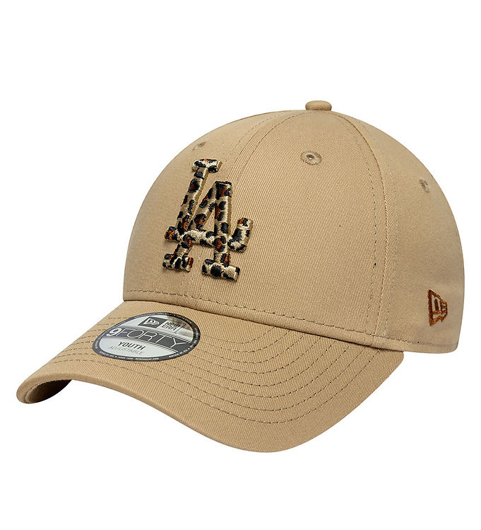 New Era Kasket - 9Forty - Dodgers - Lys Beige m. Logo