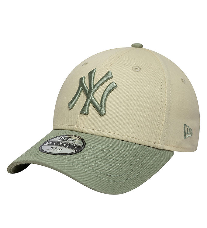 New Era Kasket - 9Forty - New York Yankees - Lys Beige/Grøn