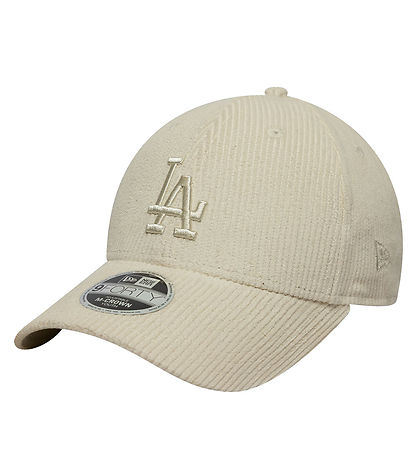 New Era Kasket - Fløjl - 9Forty - Dodgers - Light Beige