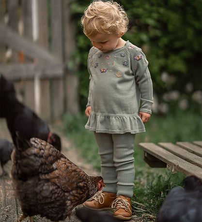 Hanevild Leggings - Strik - Lynge - Sage