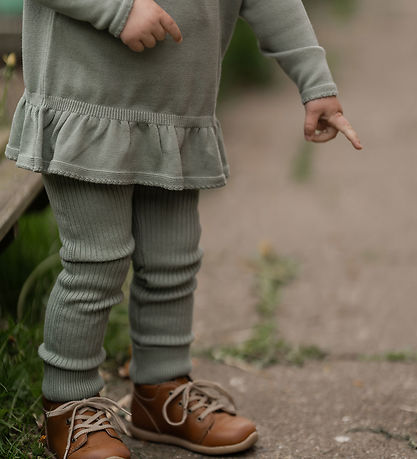 Hanevild Leggings - Strik - Lynge - Sage