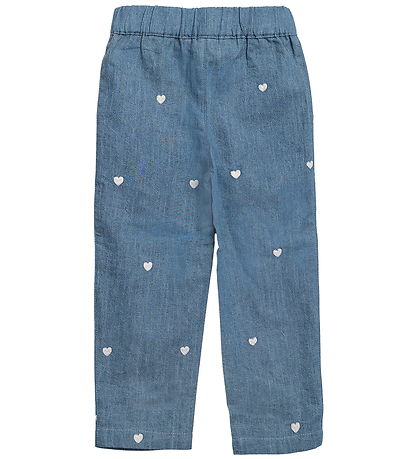 Hanevild Bukser - Denim m. Hjerter