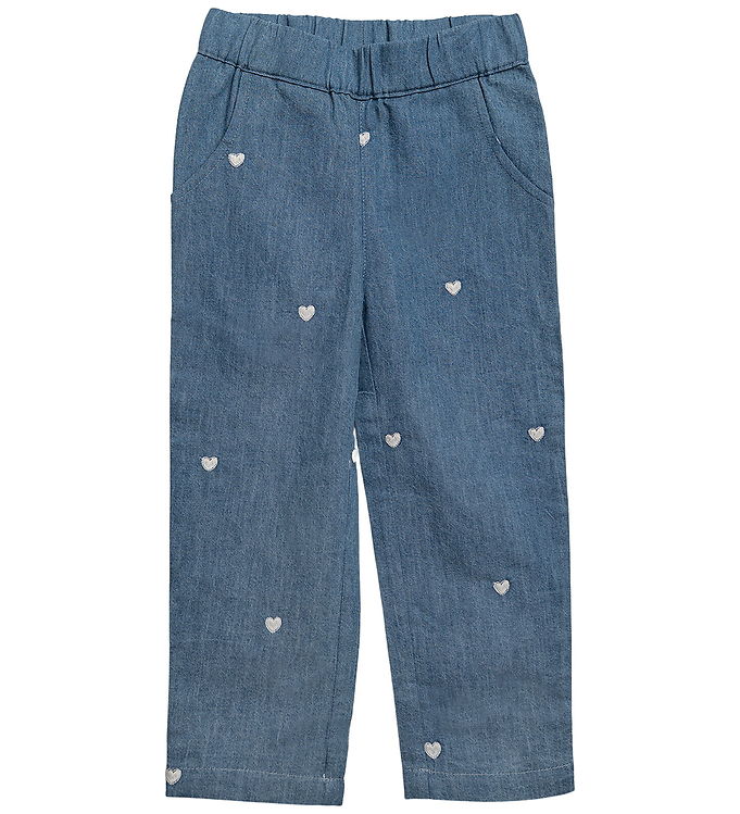 Denim bukser - dreng og pige - denim - 98/104