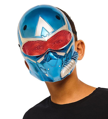 Rubies Udklædning - Captain America Metallic Maske
