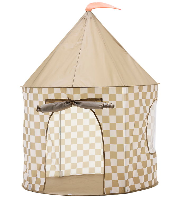 Kids Concept Legetelt - 100x130 cm - Khaki/Hvidternet