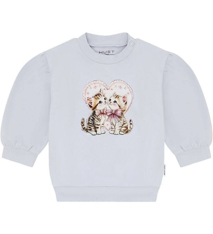 Hust and Claire Sweatshirt - HCSara - A Bit Blue m. Katte