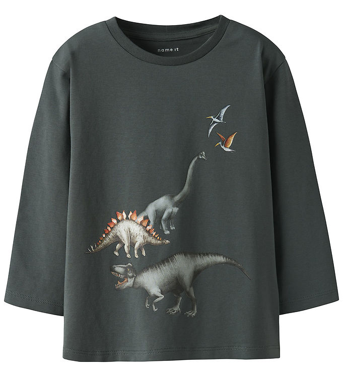 Name It Bluse Urban Chic Med Dinosaurprint - Str. 2y 92cm