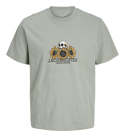 Jack & Jones T-Shirt - JorCatskills - Seagrass m. Print