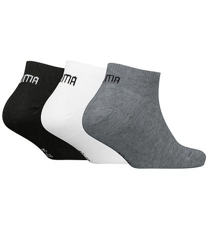Puma Ankelstrømper - 3-pak - Grå/Hvid/Sort