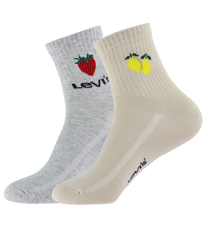 Levis Strømper - 2-Pak - Fruit - Grå/Beige