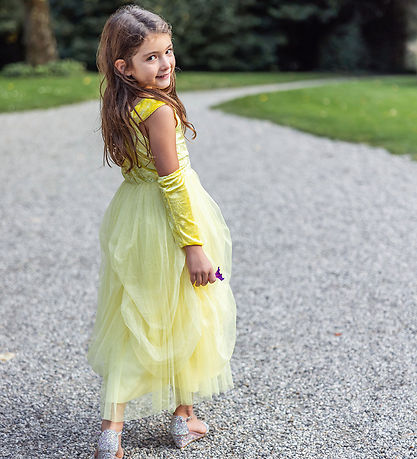 Great Pretenders Udklædning - Velvety Princess Gown - Soft Yello