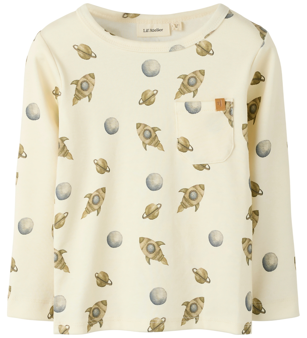 Lil' Atelier Bluse - NmmLayo - Turtledove/Space - Lil Atelier - 3 Jahre (98) - Blusen
