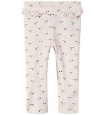 Lil' Atelier Leggings - Rib - NbfGago - Alomst Mauve/Tulip