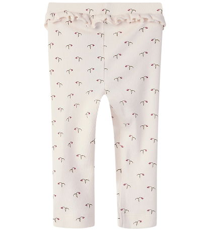 Lil' Atelier Leggings - Rib - NbfGago - Alomst Mauve/Tulip