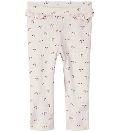 Lil' Atelier Leggings - Rib - NbfGago - Alomst Mauve/Tulip