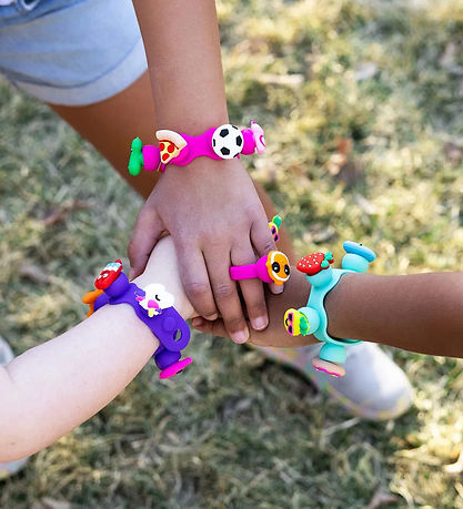 Fat Brain Armbånd m. Charms - Plip Charms - Lilla