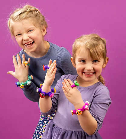 Fat Brain Armbånd m. Charms - Plip Charms - Lilla