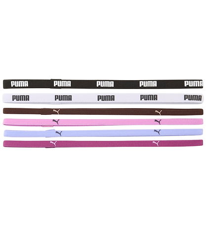 Puma Hårbånd -  6-pak - Lavender/Orchid/Plum/Wine