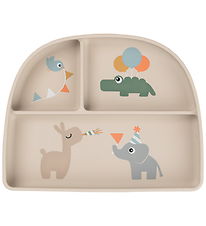 Done by Deer Stick And Stay Inddelt Tallerken - Celebration Sand