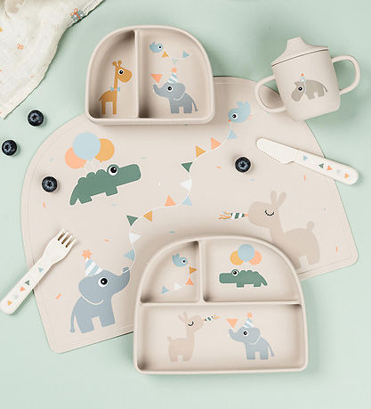 Done by Deer Stick And Stay Inddelt Tallerken - Celebration Sand