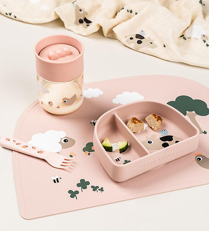 Done by Deer Stick And Stay Inddelt Skål - Tiny Farm - Pudder