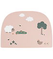 Done by Deer Dækkeserviet - Silikone - Tiny Farm - Pudder