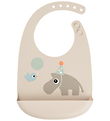 Done by Deer Bib w. Food Catcher - Silicone - Celebration - Sand