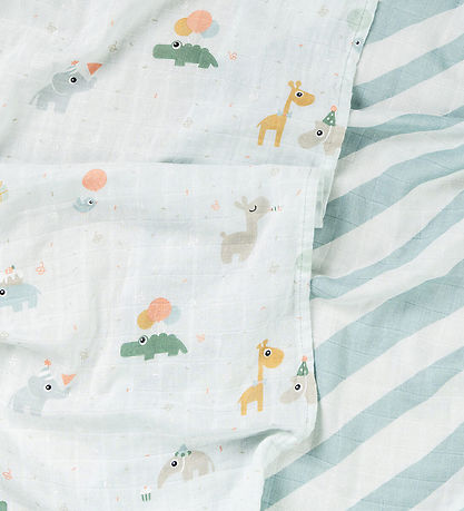 Done by Deer Spucktücher - 2er-Pack - Celebration - Blau