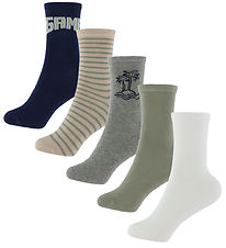 Name It Strømper - 5-pak - NkmVaks - Grey Melange