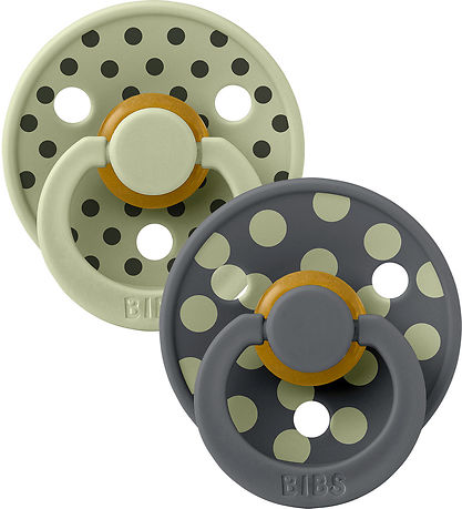 BIBS Colour Sutter - Str. 1 - Rund - 2-pak - Sage/Iron