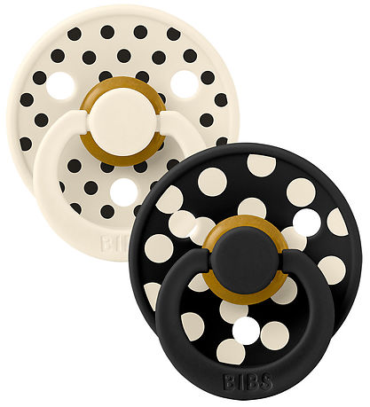 BIBS Colour Sutter - Str. 1 - Anatomisk - 2-pak - Ivory/Sort