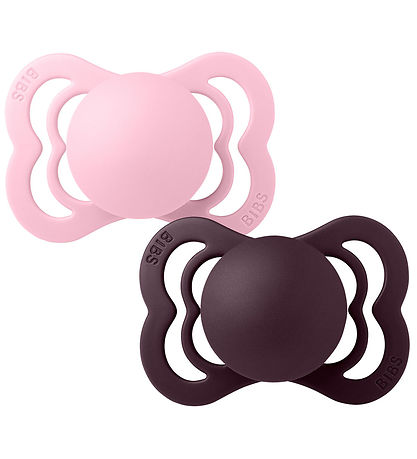 BIBS Supreme Sutter - Str. 2 - Symmetrisk - 2-pak - Baby Pink/Pl