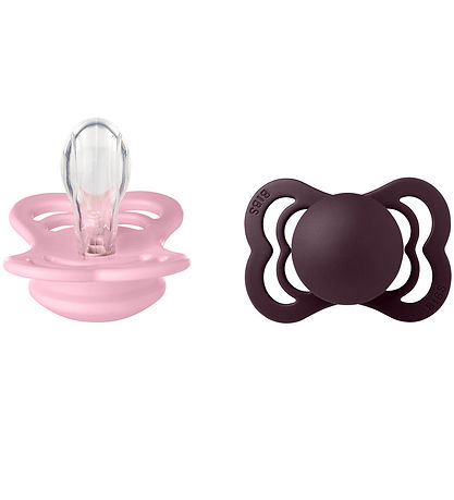 BIBS Supreme Sutter - Str. 2 - Symmetrisk - 2-pak - Baby Pink/Pl