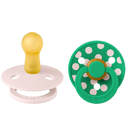 BIBS Colour Sutter - Str. 2 - Rund - 2-pak - Petal/Cactus