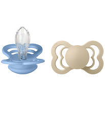 BIBS Supreme+ Pacifiers - Size 2 - Symmetrical - 2-Pack - Vanill