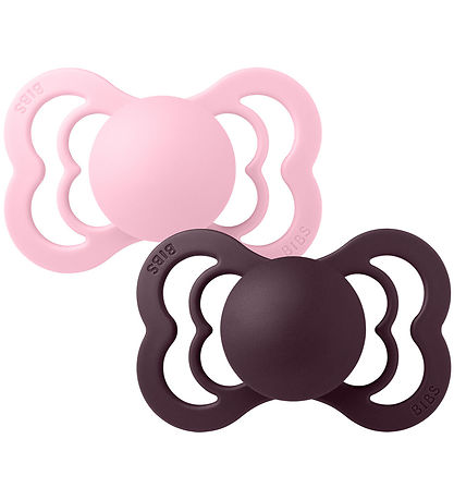 BIBS Supreme Sutter - Str. 2 - Symmestrisk - 2-pak - Baby Pink/P