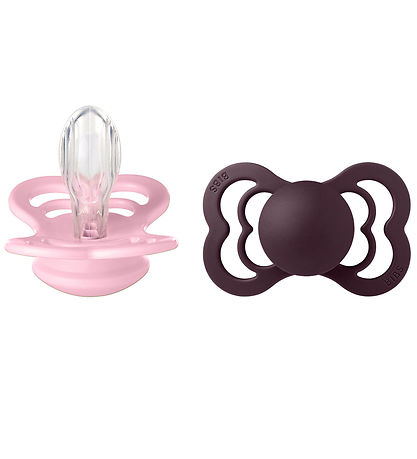 BIBS Supreme Sutter - Str. 2 - Symmestrisk - 2-pak - Baby Pink/P