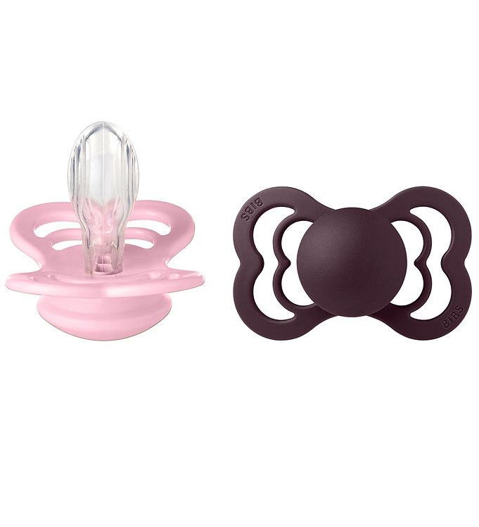BIBS Supreme Sutter - Str. 2 - Symmestrisk - 2-pak - Baby Pink/P billede