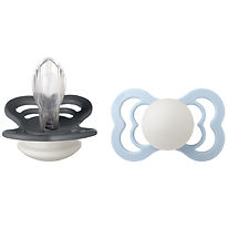 BIBS Supreme+ Glowing Pacifiers - Size 2 - Silicone - 2-Pack - I