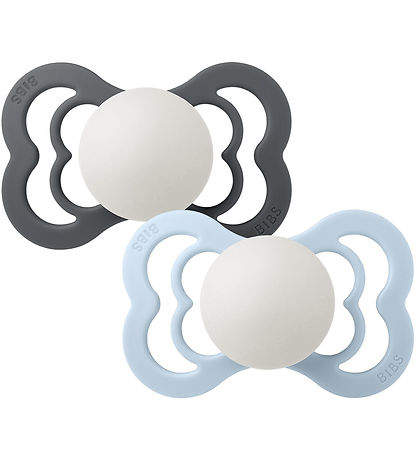 BIBS Supreme+ Glowing Pacifiers - Size 2 - Silicone - 2-Pack - I