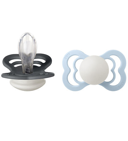 BIBS Supreme+ Glowing Pacifiers - Size 2 - Silicone - 2-Pack - I