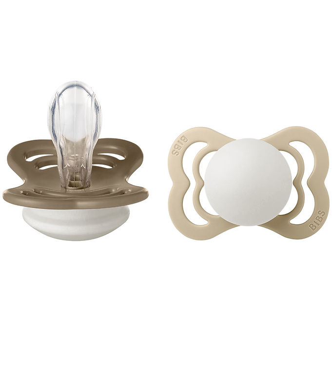 BIBS Supreme Natsutter - Str. 1 - Silikone - 2-pak - Vanilla Glo billede