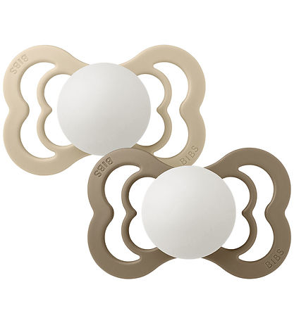 BIBS Supreme+ Glowing Pacifiers - Size 2 - Symmetrical - 2-Pack 