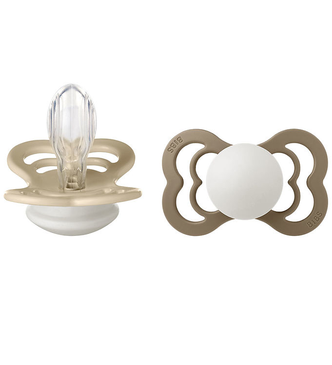 BIBS Supreme Natsutter - Str. 2 - Symmetrisk - 2-pak - Vanilla G billede