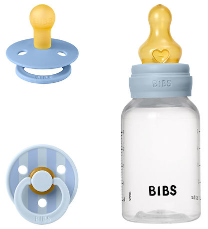 BIBS Sprinkle - Gavesæt - Sutter/Sutteflaske - Baby Blue
