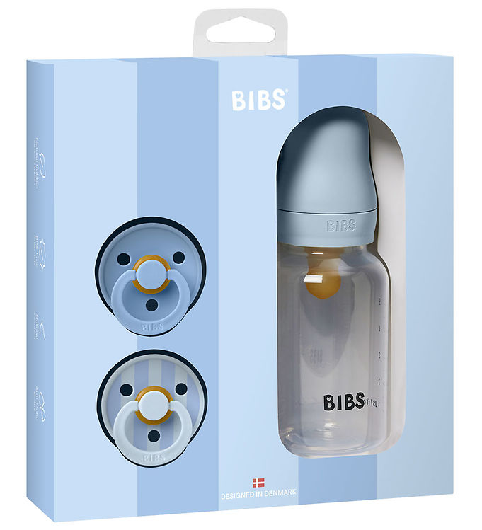 BIBS Sprinkle - Gavesæt - Sutter/Sutteflaske - Baby Blue billede